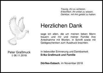 Anzeige von Peter Graßmuck von MGO