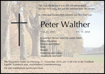 Anzeige von Peter Walther von MGO