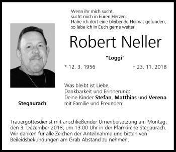 Anzeige von Robert Neller von MGO