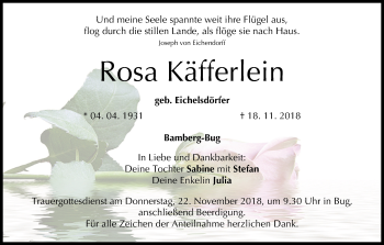 Anzeige von Rosa Käfferlein von MGO