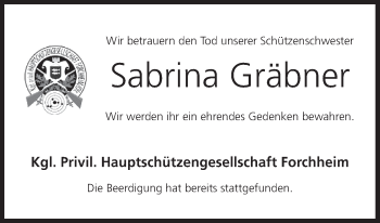 Anzeige von Sabrina Gräbner von MGO