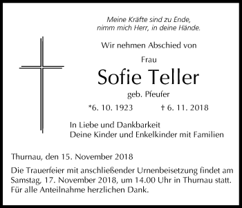 Anzeige von Sofie Teller von MGO