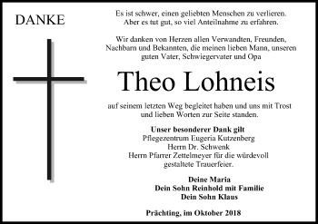 Anzeige von Theo Lohneis von MGO