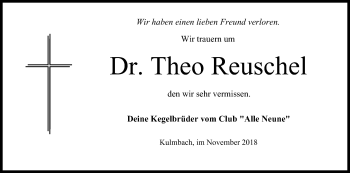 Anzeige von Theo Reuschel von MGO