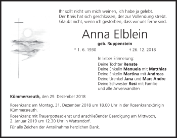 Anzeige von Anna Elblein von MGO