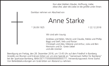 Anzeige von Anne Starke von MGO