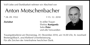 Anzeige von Anton Motschenbacher von MGO