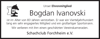 Anzeige von Bogdan Ivanovski von MGO