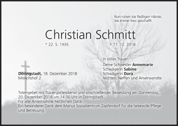 Anzeige von Christian Schmitt von MGO