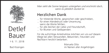 Anzeige von Detlef Bauer von MGO