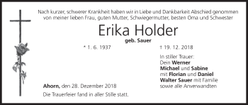 Anzeige von Erika Holder von MGO