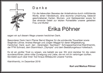 Anzeige von Erika Pöhner von MGO