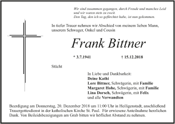 Anzeige von Frank Bittner von MGO