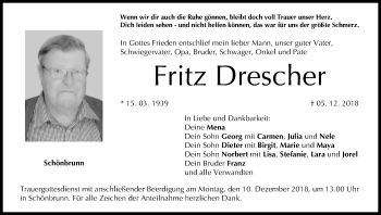 Anzeige von Fritz Drescher von MGO