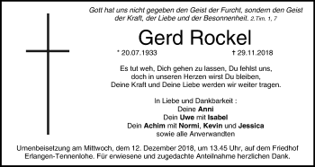Anzeige von Gerd Rockel von MGO