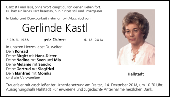 Anzeige von Gerlinde Kastl von MGO