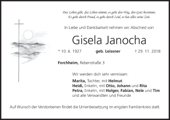 Anzeige von Gisela Janocha von MGO