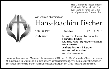Anzeige von Hans-Joachim Fischer von MGO
