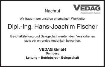 Anzeige von Hans-Joachim Fischer von MGO