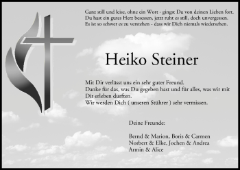 Anzeige von Heiko Steiner von MGO