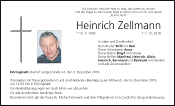 Anzeige von Heinrich Zellmann von MGO