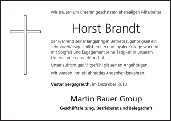 Anzeige von Horst Brandt von MGO