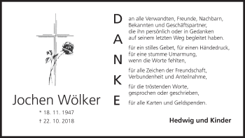 Anzeige von Jochen Wölker von MGO