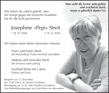 Anzeige von Josephine Streit von MGO