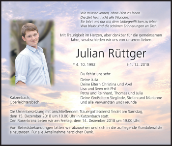 Anzeige von Julian Rüttger von MGO
