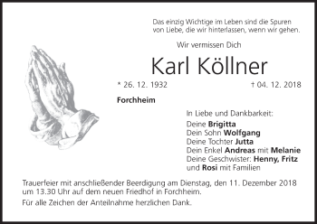 Anzeige von Karl Köllner von MGO