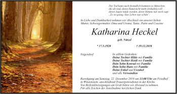 Anzeige von Katharina Heckel von MGO