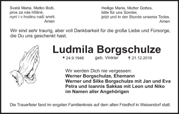 Anzeige von Ludmila Borgschulze von MGO