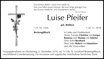 Anzeige von Luise Pfeifer von MGO