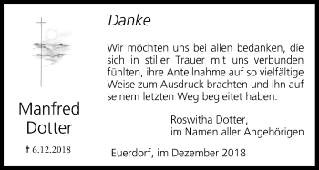 Anzeige von Manfred Dotter von MGO