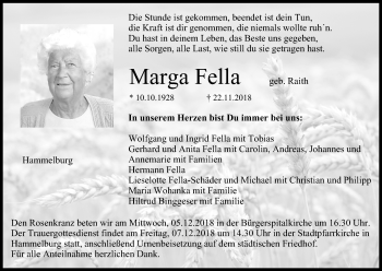 Anzeige von Marga Fella von MGO