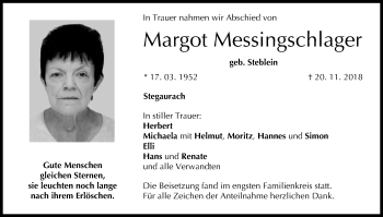 Anzeige von Margot Messingschlager von MGO