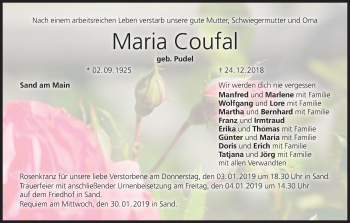 Anzeige von Maria Coufal von MGO