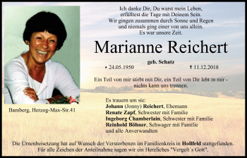 Anzeige von Marianne Reichert von MGO
