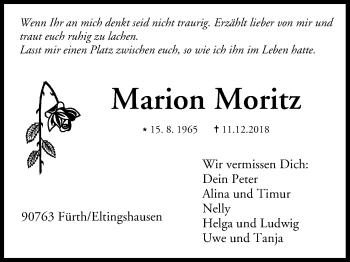 Anzeige von Marion Moritz von MGO
