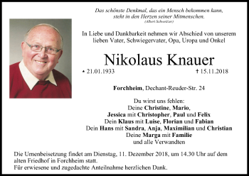 Anzeige von Nikolaus Knauer von MGO