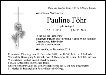 Anzeige von Pauline Föhr von MGO