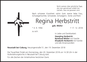 Anzeige von Regina Herbstritt von MGO