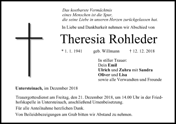 Anzeige von Theresia Rohleder von MGO