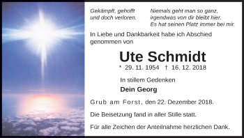 Anzeige von Ute Schmidt von MGO