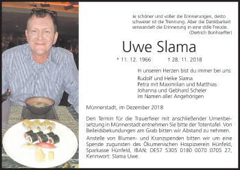 Anzeige von Uwe Slama von MGO