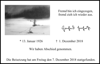 Anzeige von Wir haben Abschied  von MGO