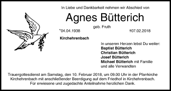 Anzeige von Agnes Bütterich von MGO