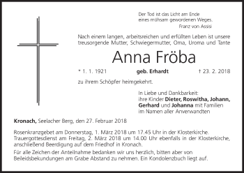 Anzeige von Anna Fröba von MGO