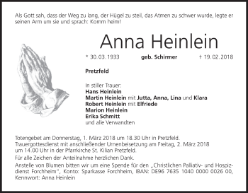 Anzeige von Anna Heinlein von MGO
