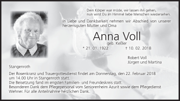 Anzeige von Anna Voll von MGO